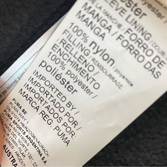 Puma Black Long Puffer Coat Jacket Athleisure Womens Size XS - Picture 5 of 8